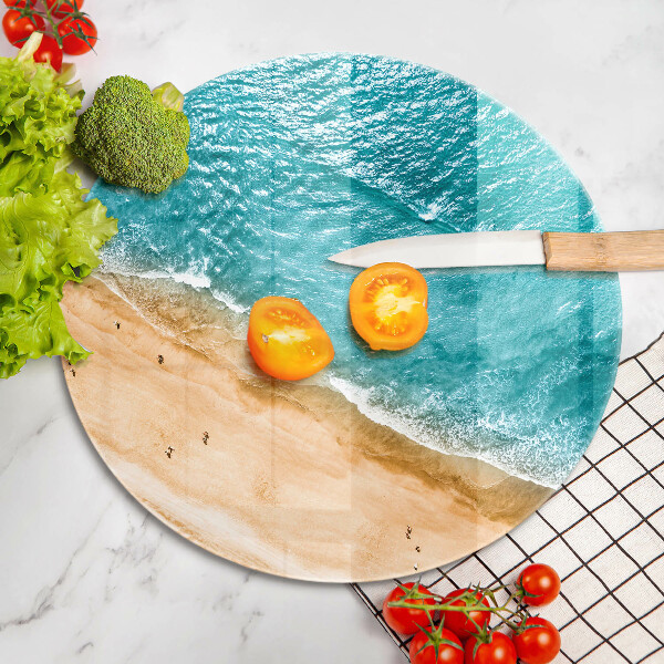 Steklena podloga za rezanje Plaža obala in morje