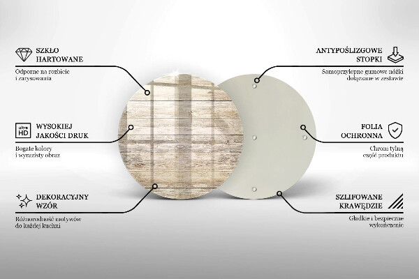 Steklena podloga za rezanje Lesene deske