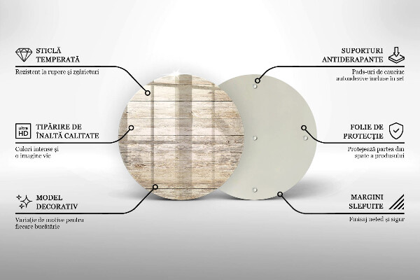 Steklena podloga za rezanje Lesene deske