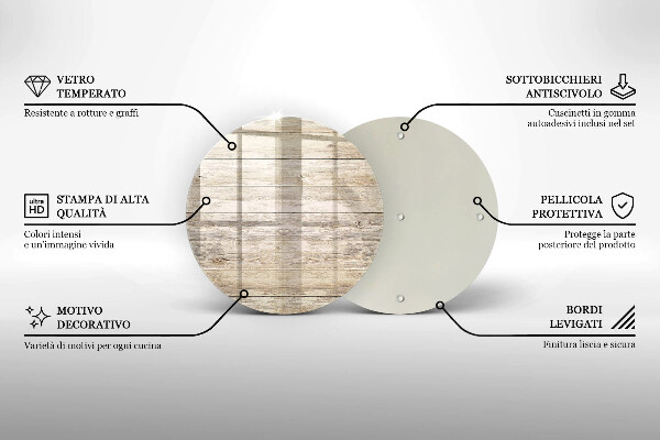 Steklena podloga za rezanje Lesene deske