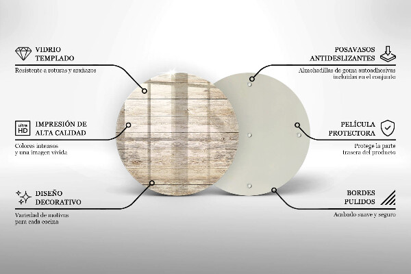 Steklena podloga za rezanje Lesene deske