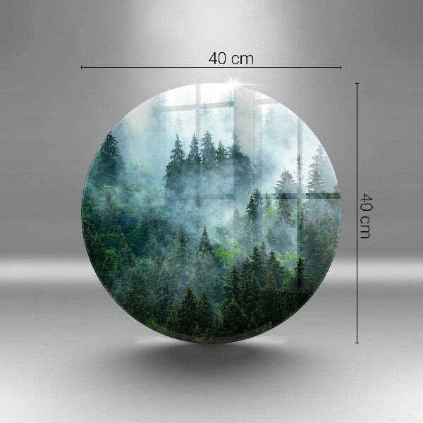 Steklena podloga za rezanje Gozd v megli