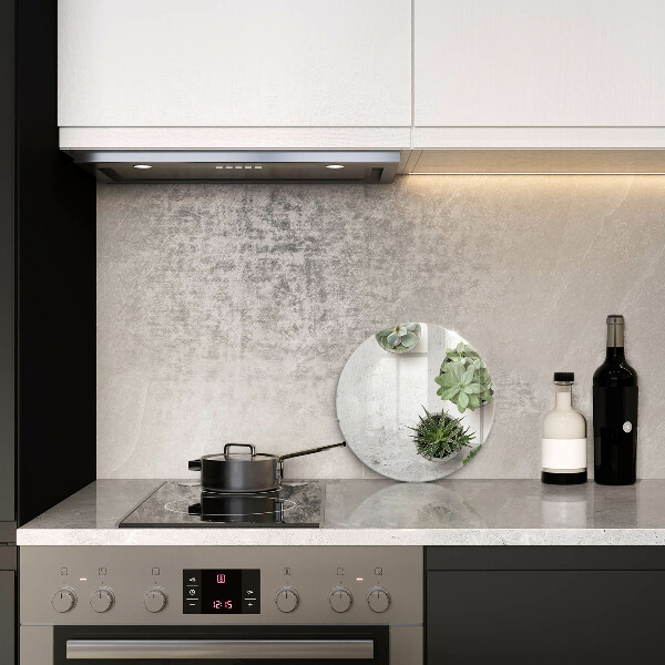 Steklena podloga za rezanje Sukulente na betonu