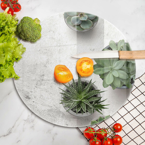 Steklena podloga za rezanje Sukulente na betonu