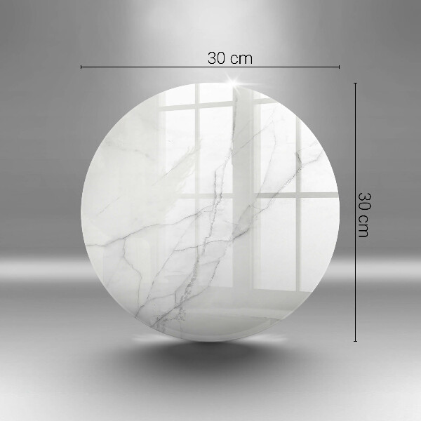 Steklena podloga za rezanje Nežen bel marmor