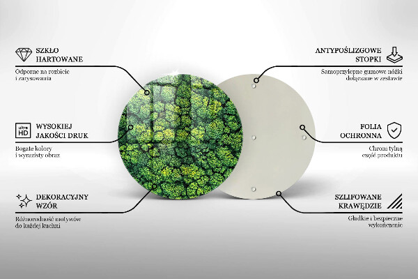 Steklena podloga za rezanje Naravna rastlina mah