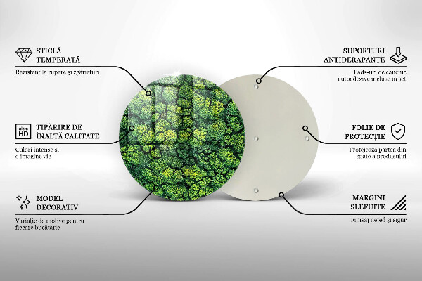 Steklena podloga za rezanje Naravna rastlina mah