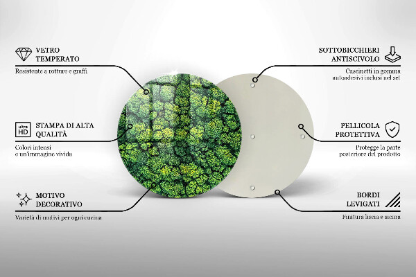 Steklena podloga za rezanje Naravna rastlina mah