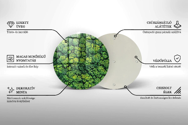 Steklena podloga za rezanje Naravna rastlina mah