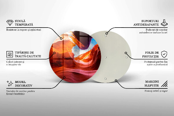 Steklena podloga za rezanje Pokrajina kanjonske skale