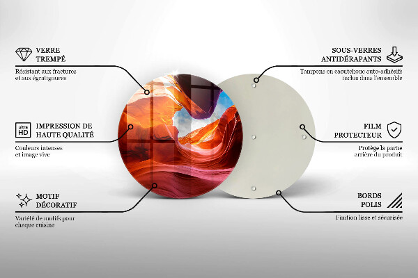 Steklena podloga za rezanje Pokrajina kanjonske skale
