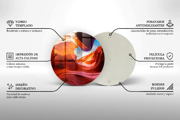 Steklena podloga za rezanje Pokrajina kanjonske skale