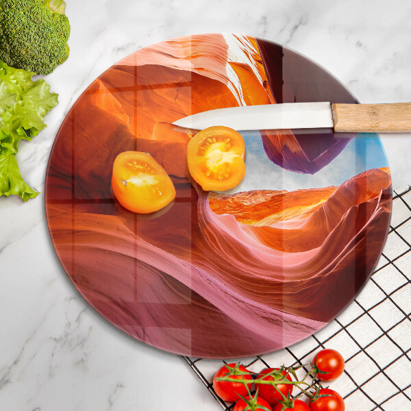 Steklena podloga za rezanje Pokrajina kanjonske skale