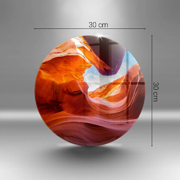 Steklena podloga za rezanje Pokrajina kanjonske skale