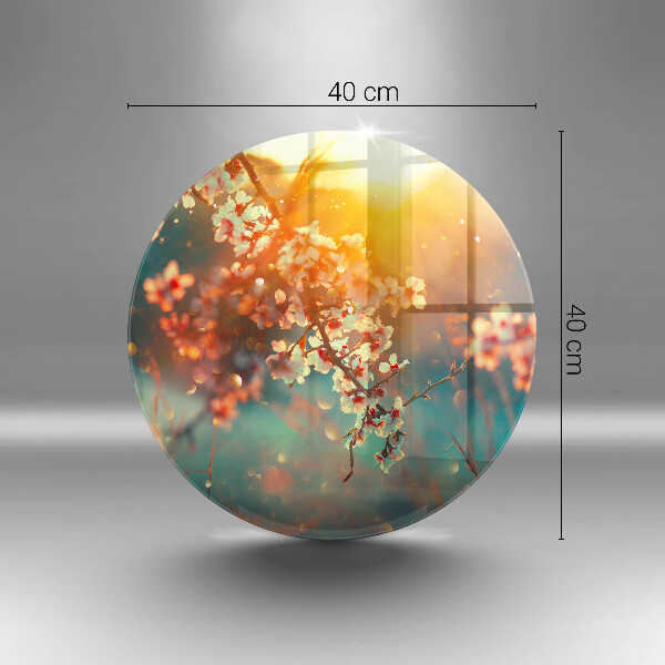 Steklena podloga za rezanje Jabolčni cvetovi na soncu