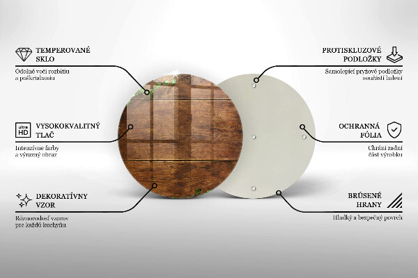 Steklena podloga za rezanje Lesene deske in listi