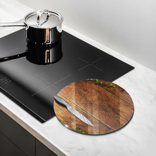 Steklena podloga za rezanje Lesene deske in listi