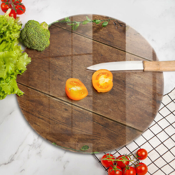 Steklena podloga za rezanje Lesene deske in listi