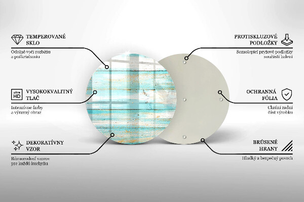 Steklena podloga za rezanje Vintage lesene plošče