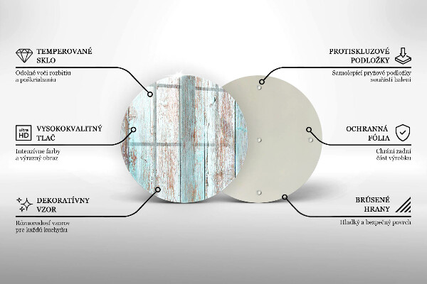 Steklena podloga za rezanje Stare vintage deske