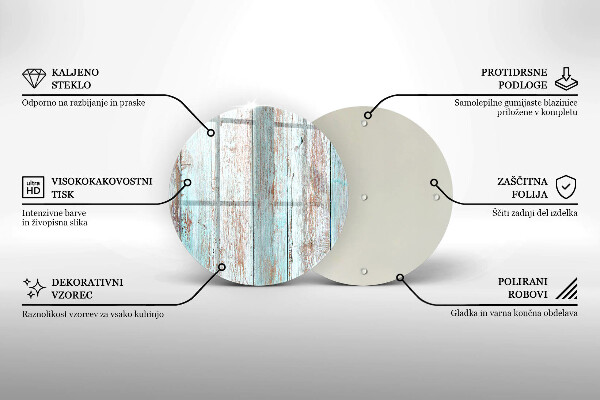Steklena podloga za rezanje Stare vintage deske