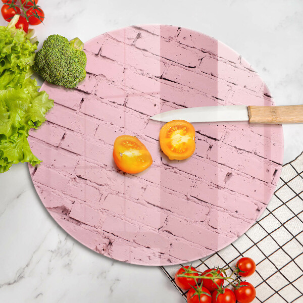 Steklena podloga za rezanje Pastelna opečna stena