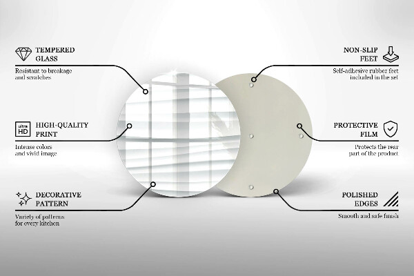 Steklena podloga za rezanje Moderna struktura