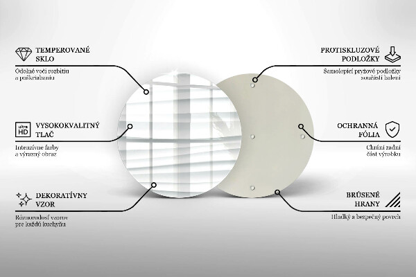 Steklena podloga za rezanje Moderna struktura