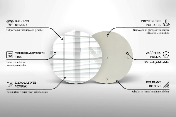 Steklena podloga za rezanje Moderna struktura