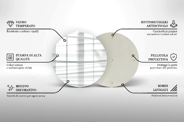 Steklena podloga za rezanje Moderna struktura