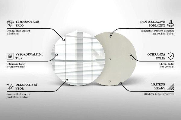Steklena podloga za rezanje Moderna struktura