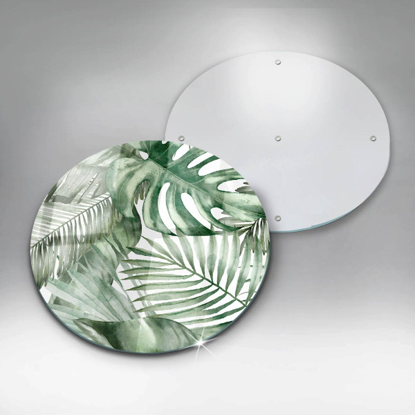 Steklena podloga za rezanje Poslikani listi