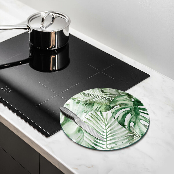 Steklena podloga za rezanje Poslikani listi