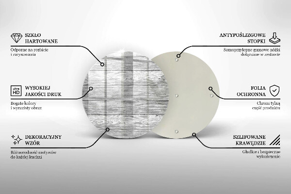 Steklena podloga za rezanje Stare lesene plošče