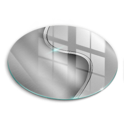 Steklena podloga za rezanje Abstraktna srebrna kovina