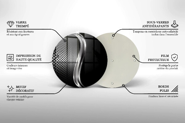 Steklena podloga za rezanje Kovinska konstrukcija