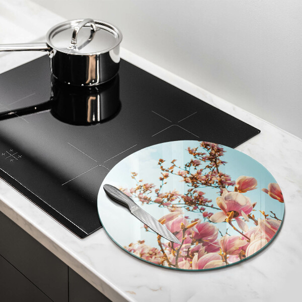 Steklena podloga za rezanje Drevo rožnatih cvetov