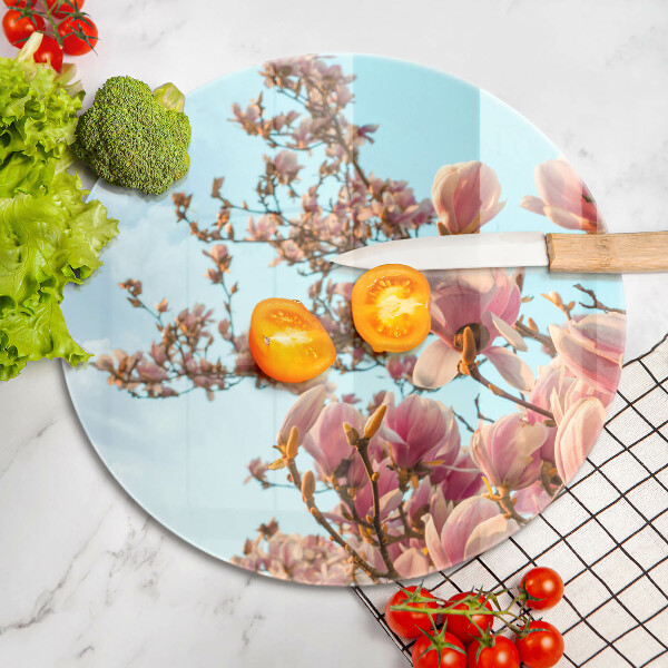 Steklena podloga za rezanje Drevo rožnatih cvetov