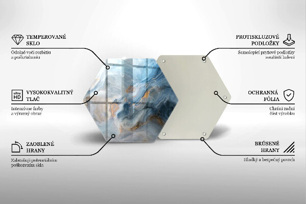 Steklena podloga za rezanje Tekstura marmorja
