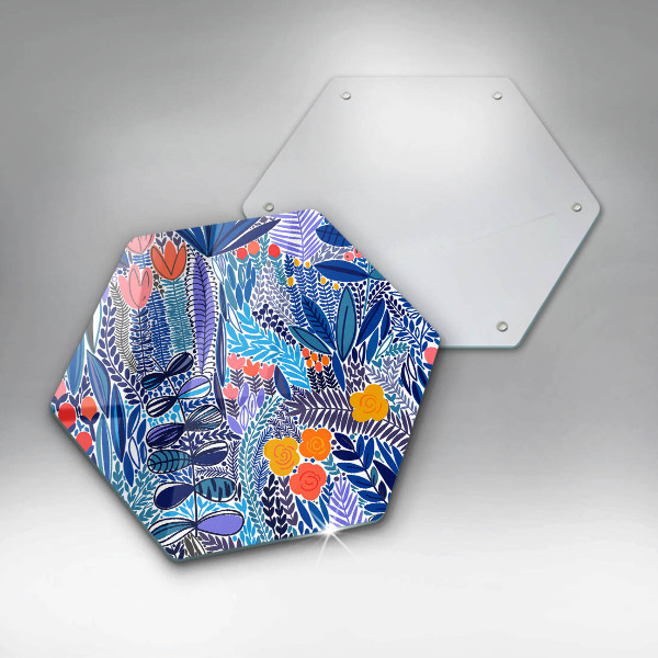 Steklena podloga za rezanje Pobarvan travnik