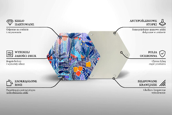 Steklena podloga za rezanje Pobarvan travnik