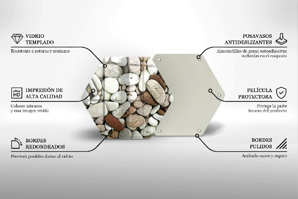 Steklena podloga za rezanje Ozadje majhnih kamnov