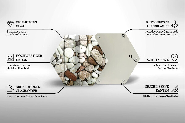 Steklena podloga za rezanje Ozadje majhnih kamnov
