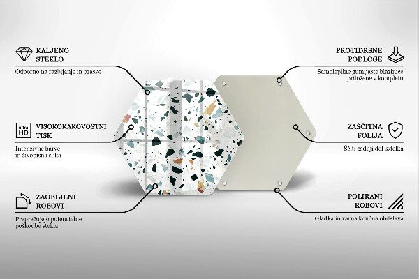 Steklena podloga za rezanje Lahka kamenina