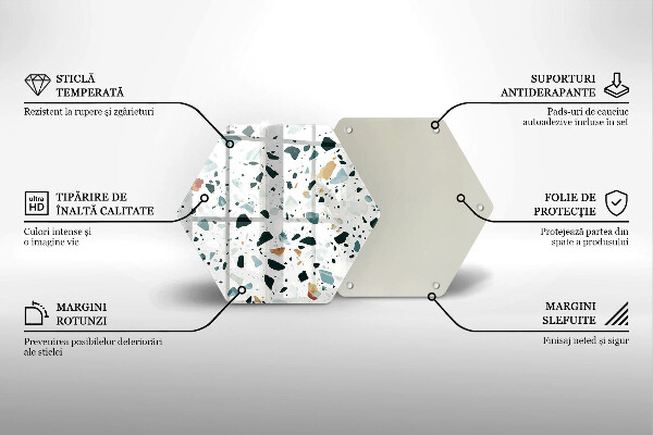 Steklena podloga za rezanje Lahka kamenina