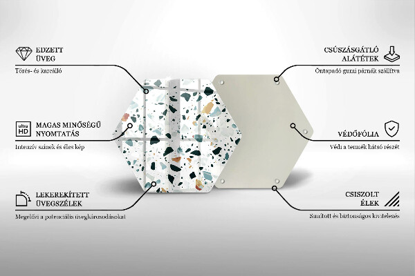 Steklena podloga za rezanje Lahka kamenina