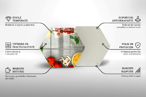 Steklena podloga za rezanje Kuhinjska hrana