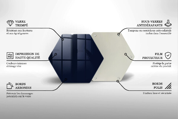 Steklena podloga za rezanje mornarsko modra