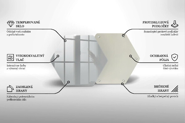 Steklena podloga za rezanje Siva barva