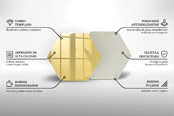 Steklena podloga za rezanje Rumena